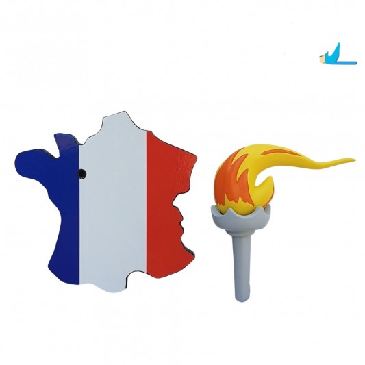 Figurine Schtroumpf porteur de la flamme Olympique - secondaire-5