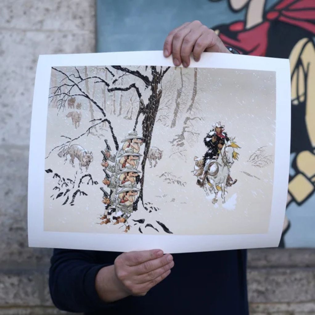 Digigraphie Lucky Luke - Dans la tempête - secondaire-1