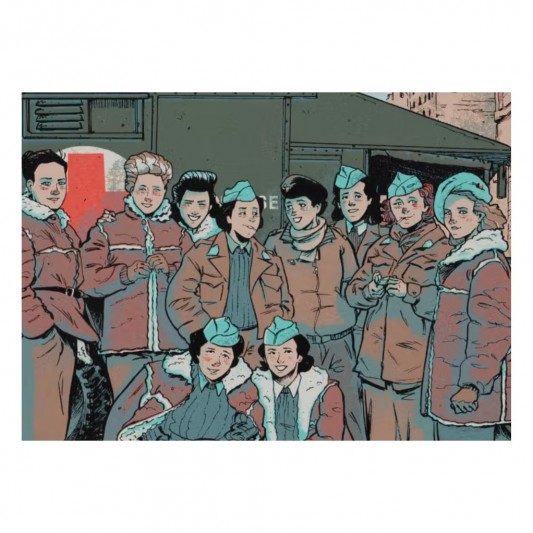 Sérigraphie Les bleues à Varsovie - secondaire-3