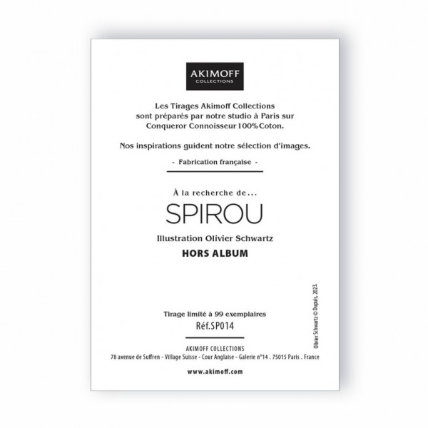 Arrt print, Spirou et Fantasio by Schwartz and Yann, On the tarmac