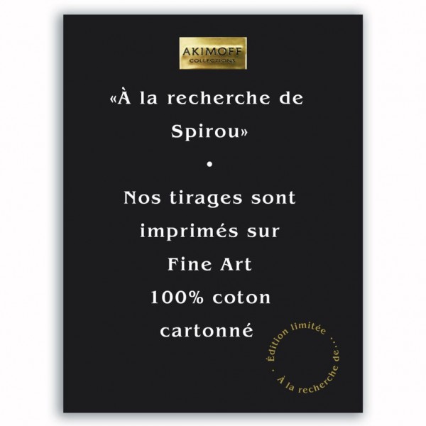 Arrt print, Spirou et Fantasio by Schwartz and Yann, The green of grey groom, The Marolles' Kastar,Achtung !
