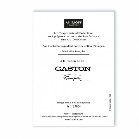 Tirage d'art Gaston - Travailler - Akimoff - secondaire-1