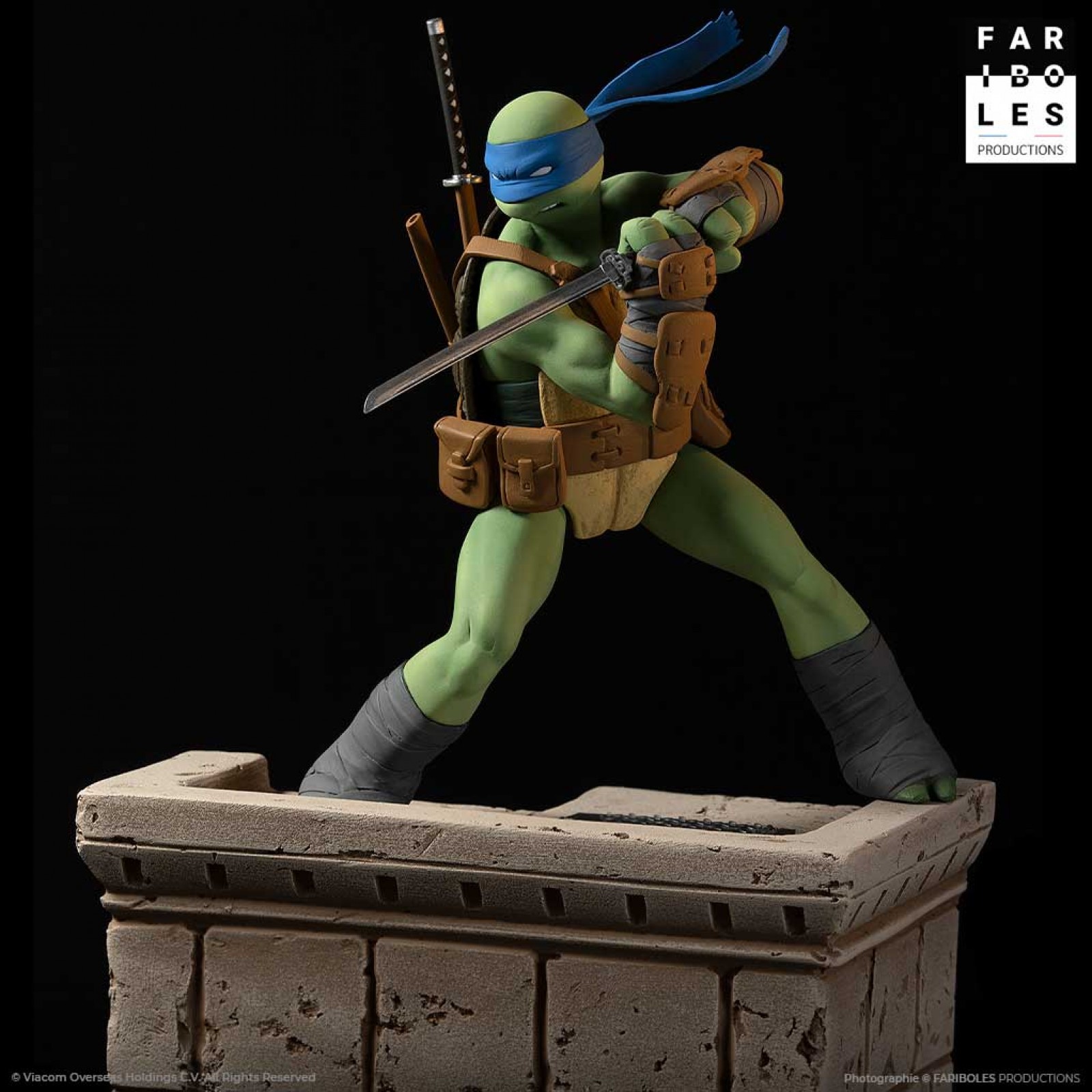 Tortues Ninja, Figurine articulée de 12 cm, avec Armes, Leonardo