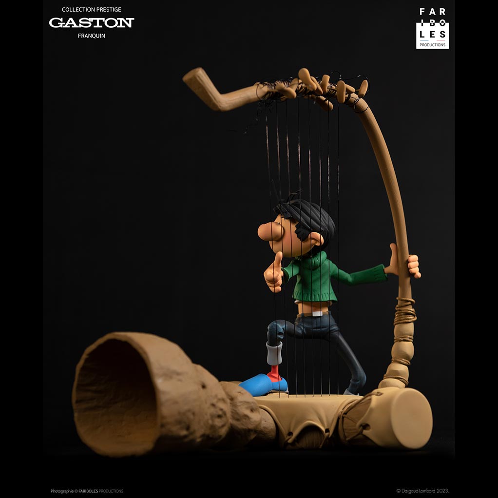 Franquin, figurine Gaston sur le gant de boxe, Plastoy, 2009