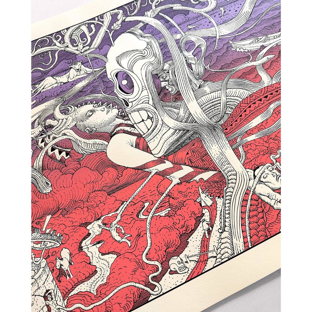 Sérigraphie - Le rêve du Major (Crâne) - Version Dégradée - secondaire-2
