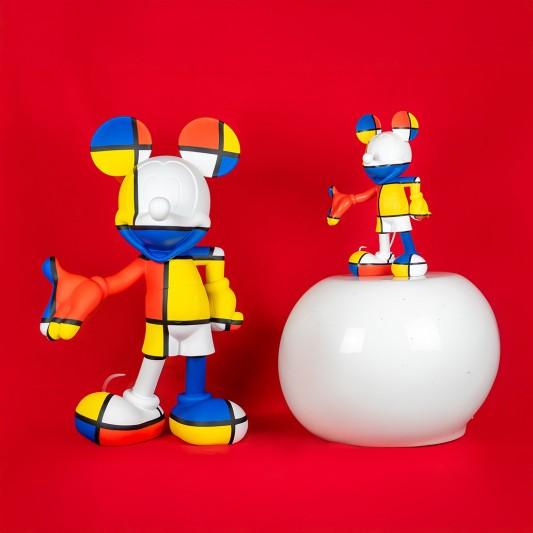 Figurine Mickey Welcome Art Collection Small - Piet Mondrian - secondaire-4