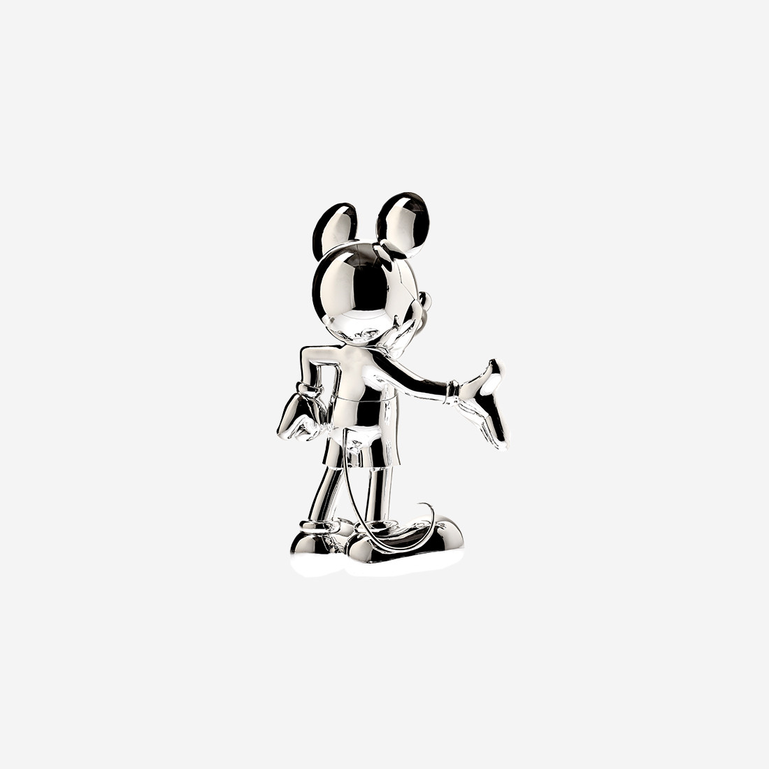 Figurine Mickey Welcome Chromé Argent Small - secondaire-1