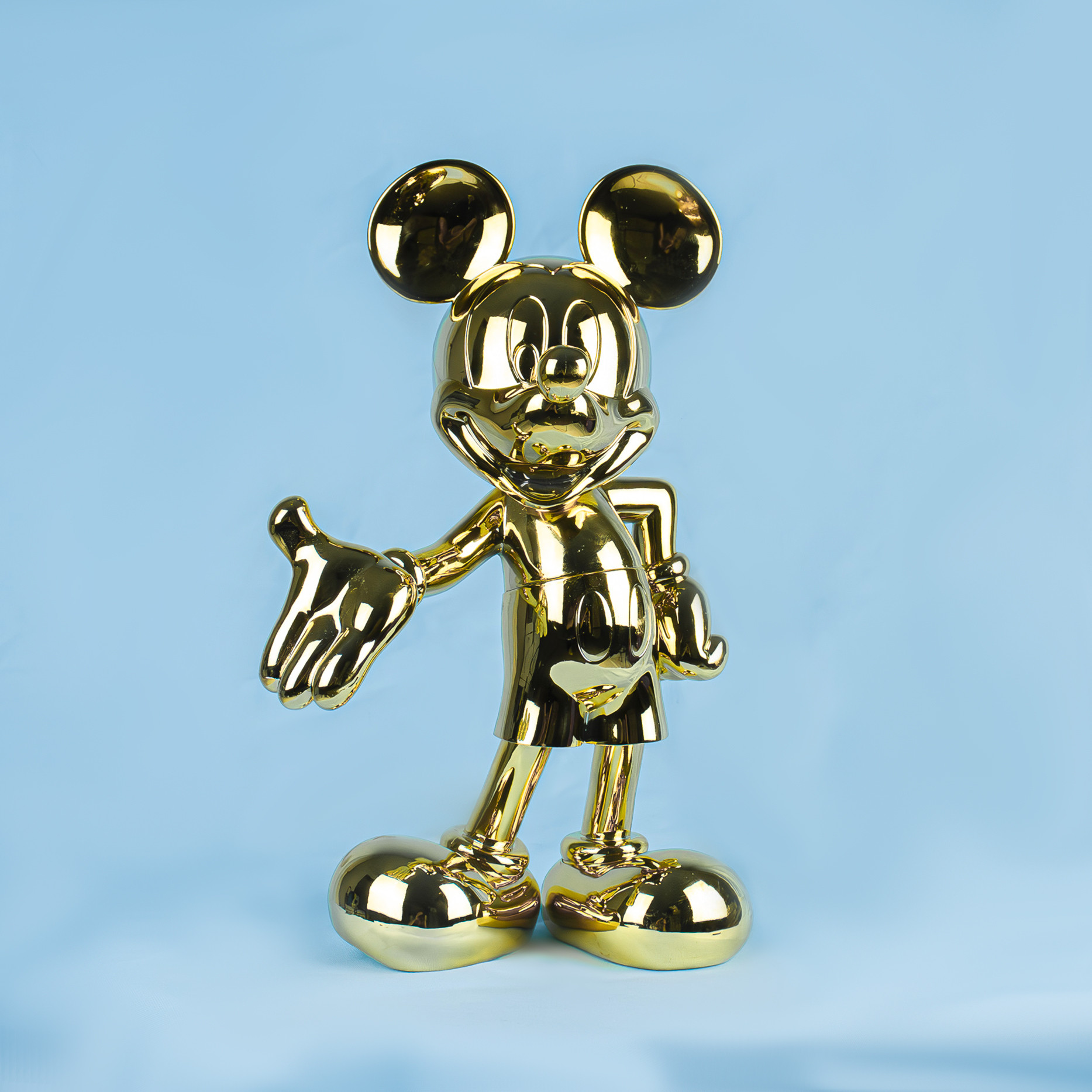 Figurine Mickey Welcome Chromé Or Small - secondaire-2