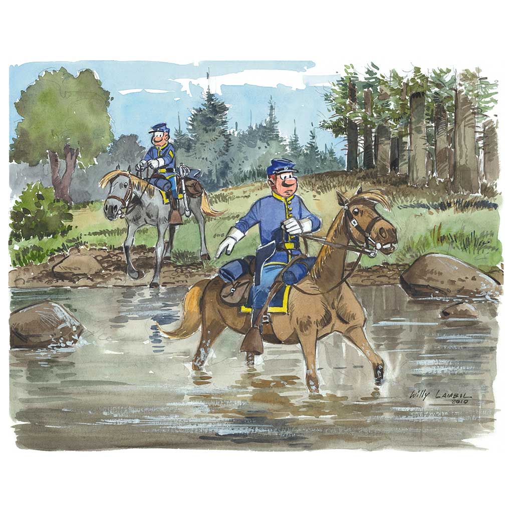 Figurine LMZ Collectibles Les Tuniques Bleues, Le passage du gué - secondaire-11