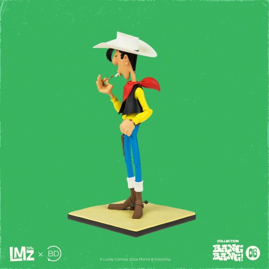 Figurine Lucky Luke allumant sa cigarette - secondaire-1