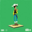 Figurine Lucky Luke allumant sa cigarette - secondaire-2