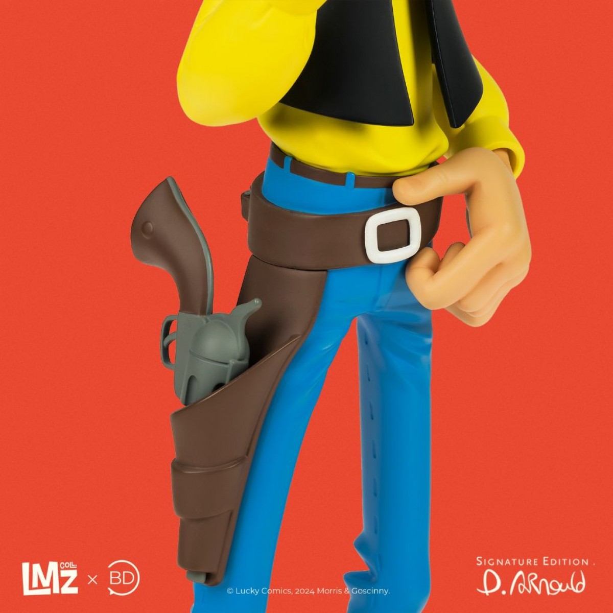 Figurine Lucky Luke allumant sa cigarette - Signature édition - Figurines