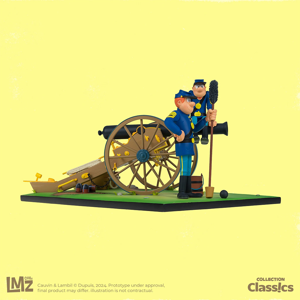 Figurine LMZ Collectibles Les Tuniques bleues, Chesterfield Blutch et le canon - secondaire-1