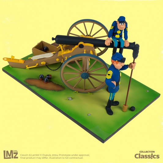 Figurine LMZ Collectibles Les Tuniques bleues, Chesterfield Blutch et le canon - secondaire-11