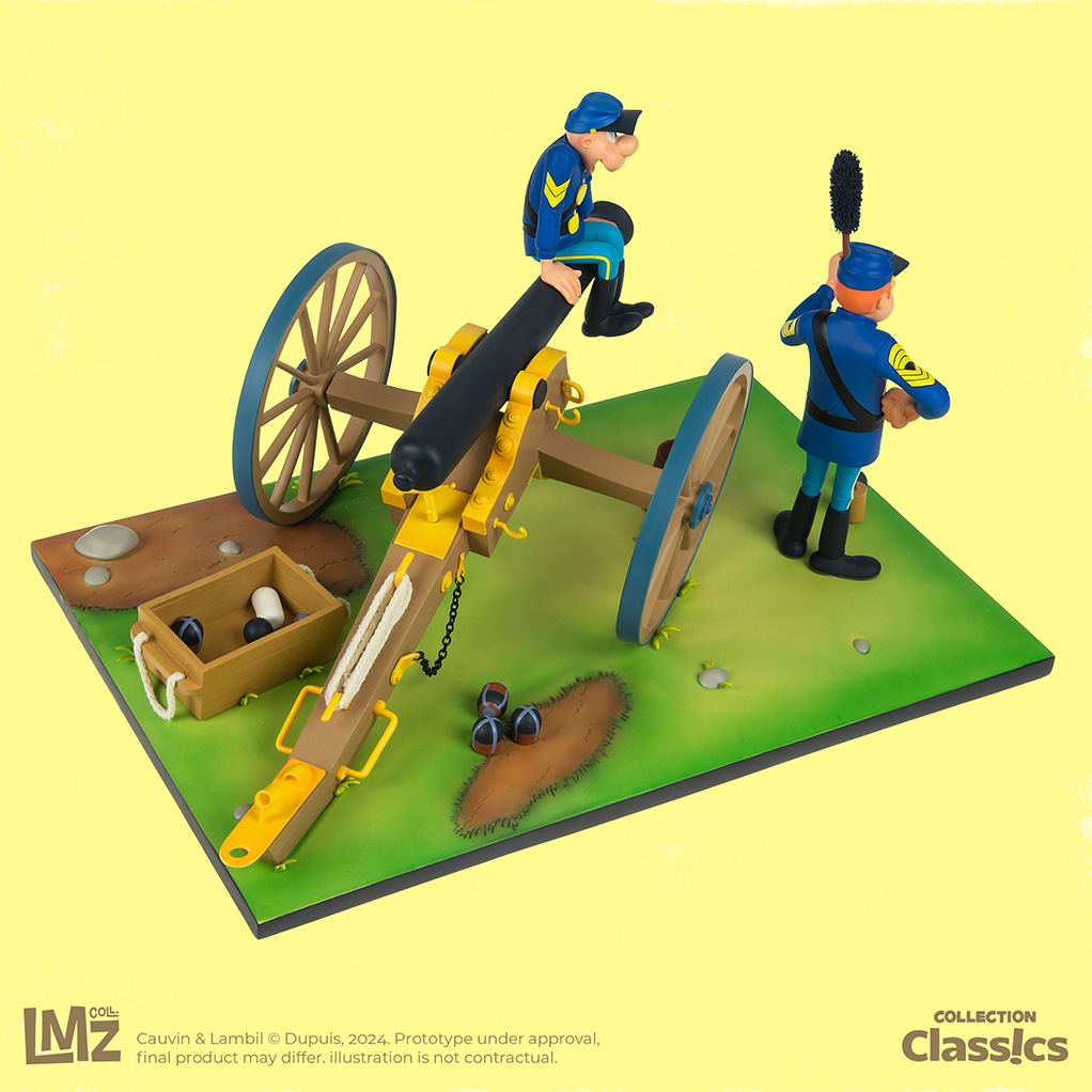 Figurine LMZ Collectibles Les Tuniques bleues, Chesterfield Blutch et le canon - secondaire-12