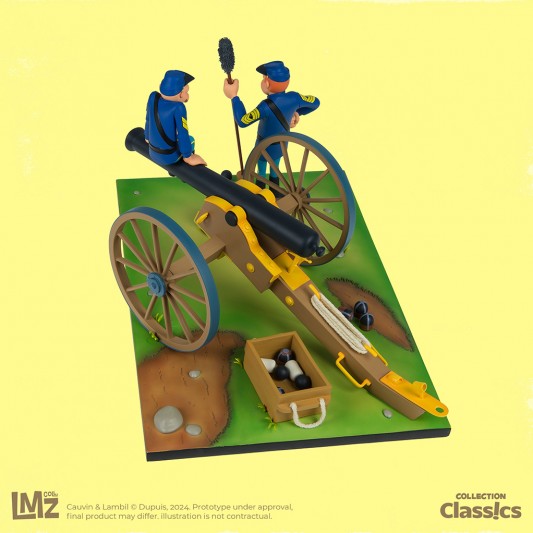 Figurine LMZ Collectibles Les Tuniques bleues, Chesterfield Blutch et le canon - secondaire-13