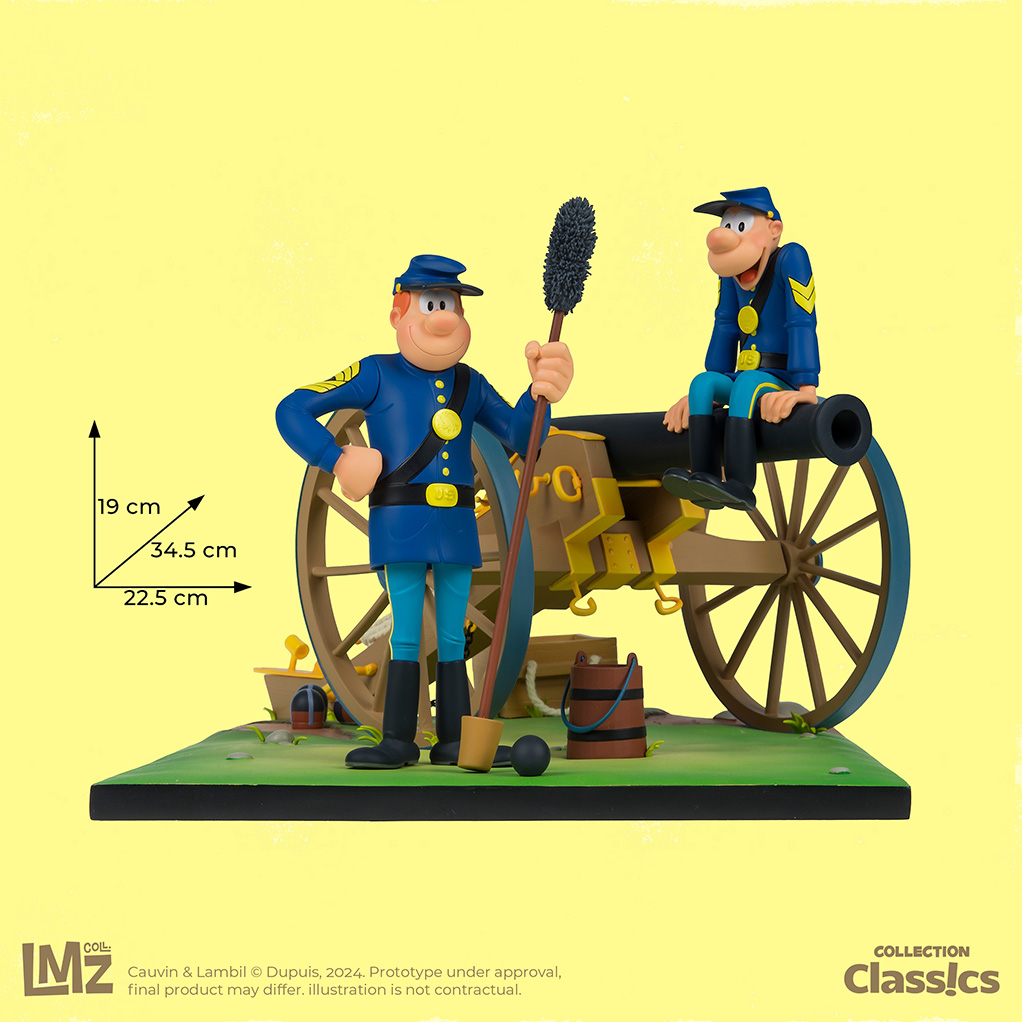 Figurine LMZ Collectibles Les Tuniques bleues, Chesterfield Blutch et le canon - secondaire-17