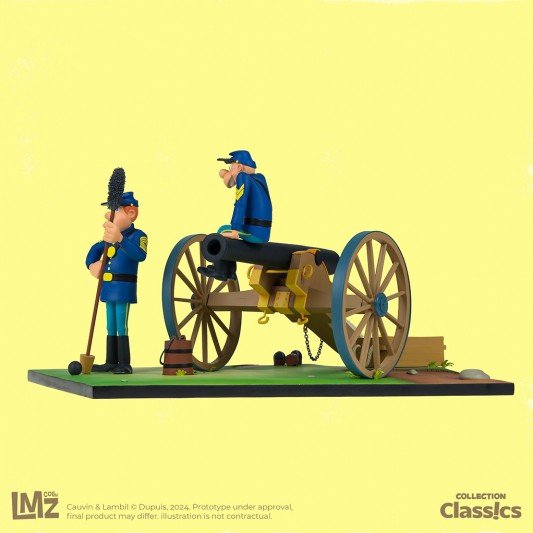 Figurine LMZ Collectibles Les Tuniques bleues, Chesterfield Blutch et le canon - secondaire-2