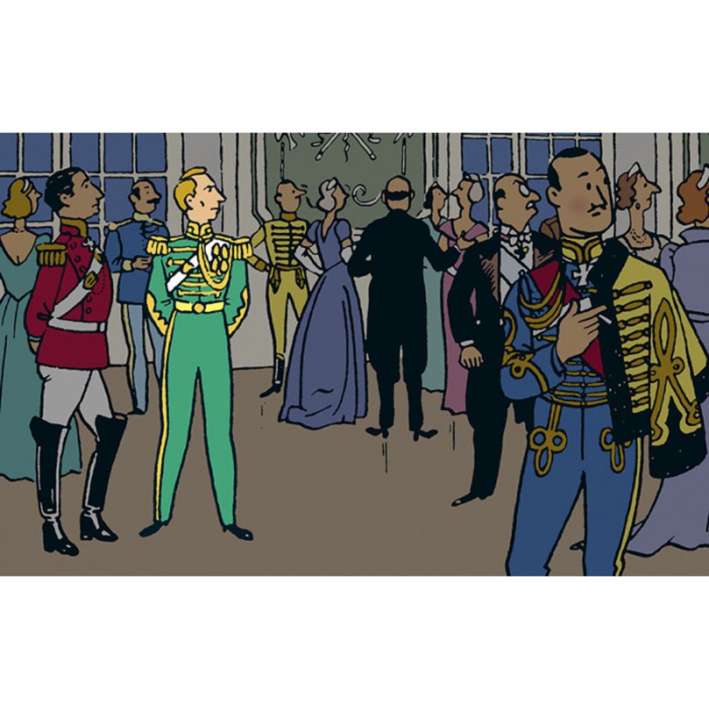 Figurine de collection Tintin, Hergé en officier de la cour Syldave 13cm - secondaire-4