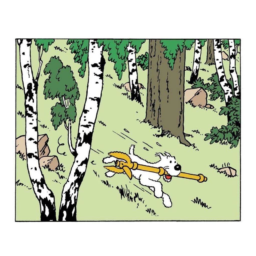 Figurine Tintin - Milou avec le sceptre d'Ottokar - secondaire-1