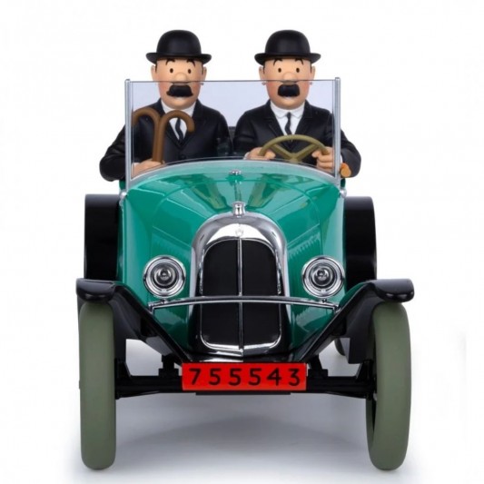 Véhicule de Collection Tintin au 1/12, la Citroën 5CV des Dupondt, Tintin au pays de l'Or Noir - secondaire-1