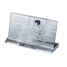 Plaque émaillée - Johan et Pirlouit - La Flûte à Six Schtroumpfs - secondaire-1