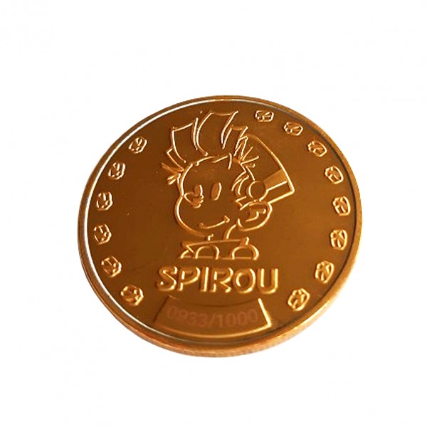 Collectible medal Spirou and Fantasio Gold color
