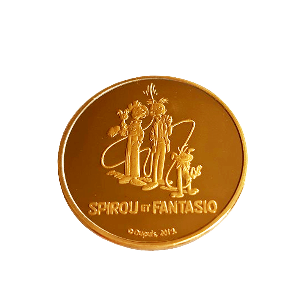 Médaille de Collection - Spirou et Fantasio - Couleur Or - secondaire-2