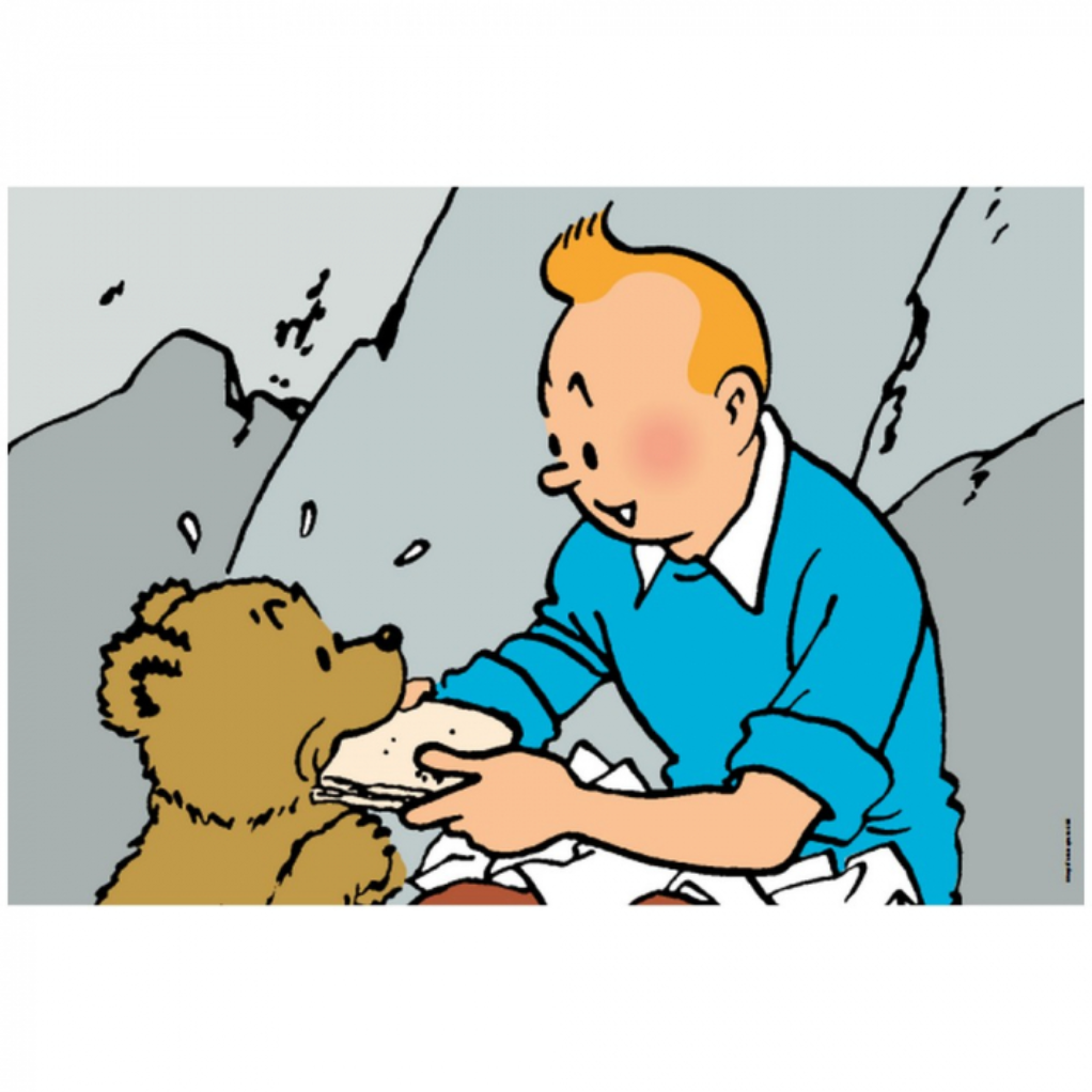 Puzzle Tintin - Tintin et l'ourson - 24 pièces + 1 poster - secondaire-1