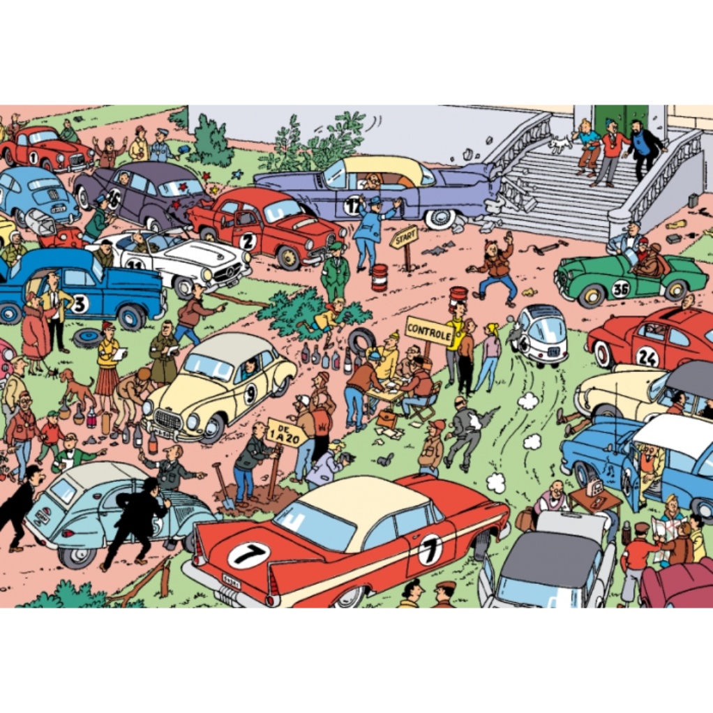 Puzzle Tintin - Rallye Moulinsart - 1000 pièces + 1 poster - secondaire-1