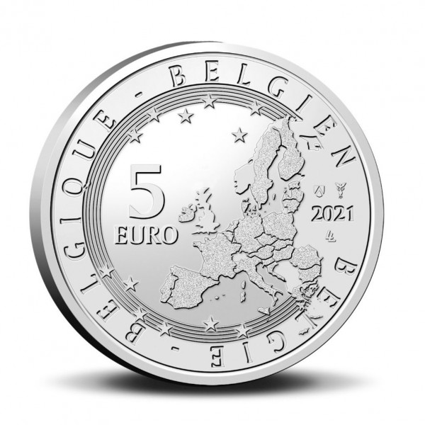 Commemorative coin 5 euros 75th anniversary Blake & Mortimer Color