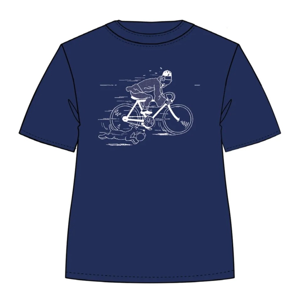 T-Shirt Tintin - Tintin & Milou - Vélo Lotus Bleu - secondaire-1