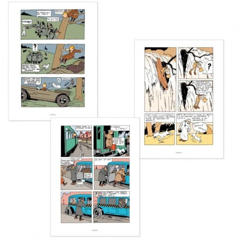 Les Aventures De Tintin Coffret 3 Albums Tintin Colorisés