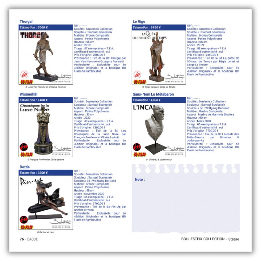 CAC3D - Encyclopédie des figurines de collection Franco-Belge résine, 3ème édition - secondaire-4