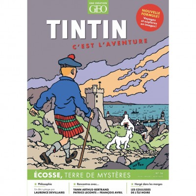 Magazine Géo Tintin C'est l'aventure n°16, Ecosse, terre de Mystères + Tintin et les savants - secondaire-1