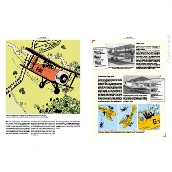 Tintin, Hergé et les avions