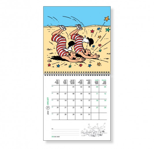 Grand calendrier mural Tintin - 2026 - secondaire-2