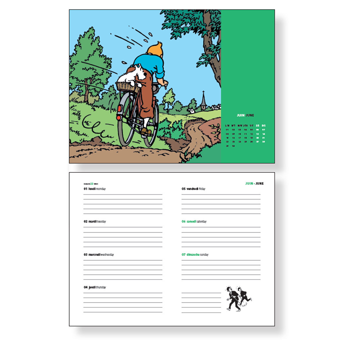 Agenda de poche Tintin - 2026 - secondaire-1
