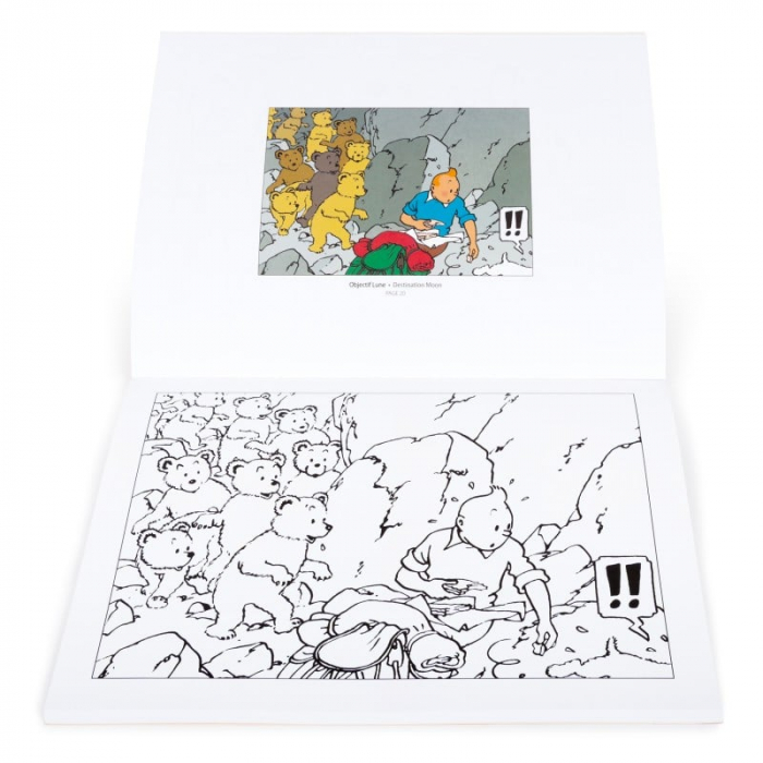 Album à colorier Tintin Lune - secondaire-2