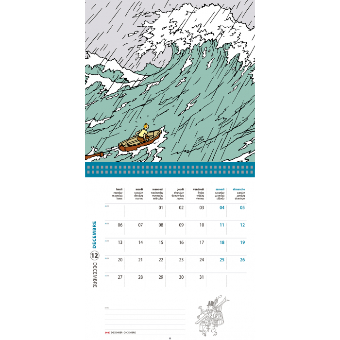 Calendrier Tintin 2027 - secondaire-1