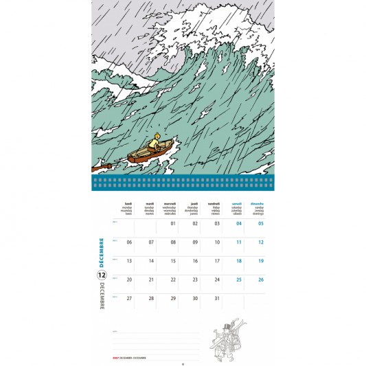 Calendrier Tintin 2027 - secondaire-1