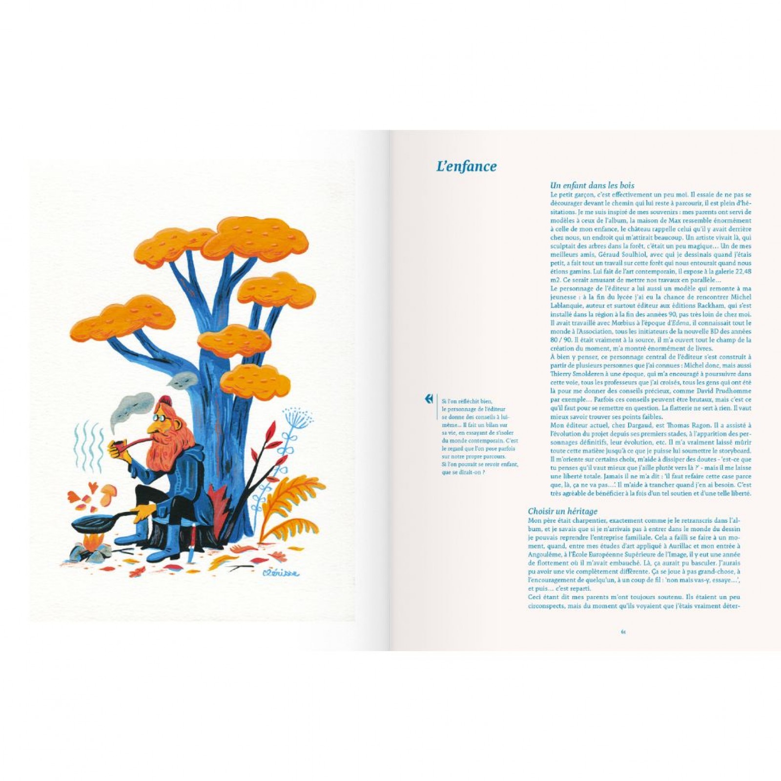 Beau livre Alexandre Clerisse Les feuilles volantes Making of